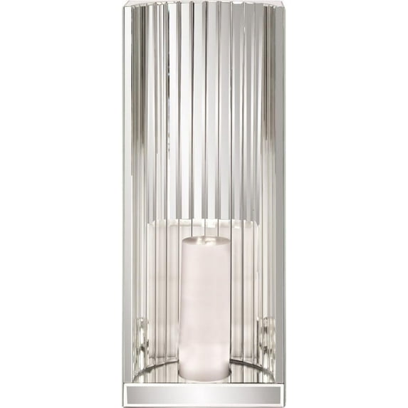 HOWARD ELLIOTT Wall Sconce Polished Nickel Glass Hanging D-Rings Hardwa