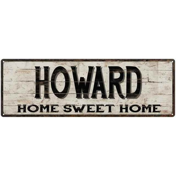 HOWARD Rustic Home Sweet Home Sign Gift 6x18 Metal Decor 206180084070