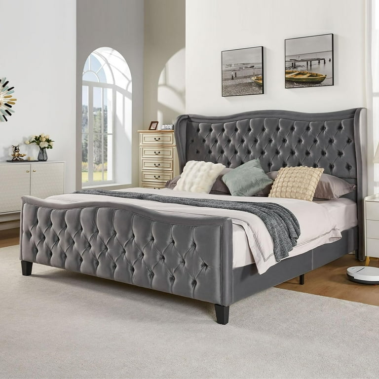 Upholstered beds 2024 with footboard