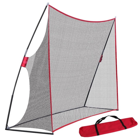 HOWEN 10x7ft Golf Practice Net, Portable Hitting and Chipping Training Net with Carry Bag, Large Backyard Net for Indoor and Outdoor Golf Training