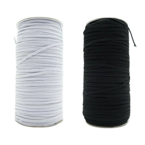 HOWEN 130 Yards Elastic Band Cord For DIY Trim Spandex Make Face Cover,DIY Mask Making, Drapery, Lingerie, Upholstery, Wedding Dress,Black
