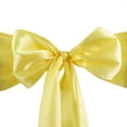 thumbnail image 1 of HOWEN 25 New SATIN Chair Sash BOWS Ties Wedding Bridal Party Supplies Decorations SALE,6" wide x 106" long.Yellow, 1 of 9