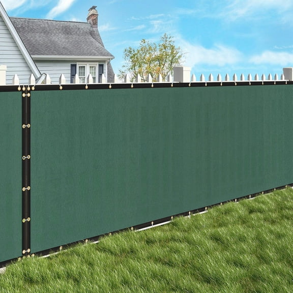HOWEN 6'x50' Green Fence Privacy Screen, Windscreen Cover Shade Fabric Cloth with Grommets, for Garden, Construction, and Outdoor Area Division