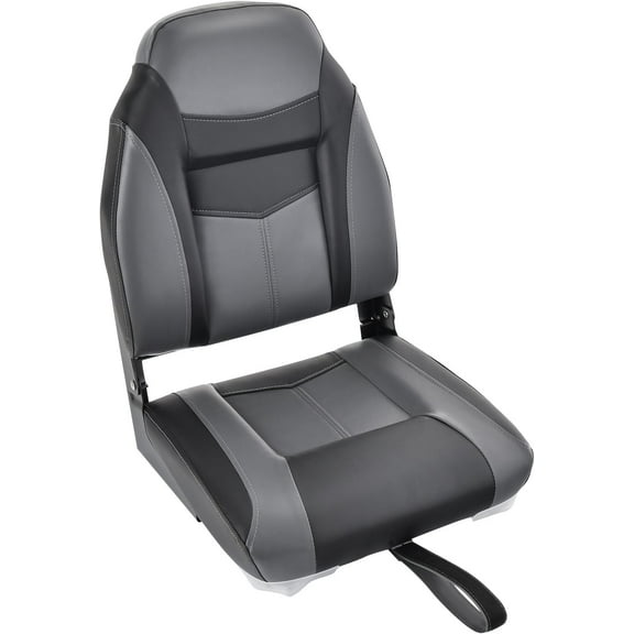 HOWEN Boat Seats Folding Low/High Back with Stainless Steel Screw Included, Fold-Down Boat Captain Chairs for Fishing Yachts