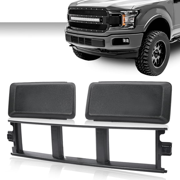 HOWEN Compatible with 18-20 Ford F150 Front Bumper Cover Lower Grille Trim Panel Black Plastic