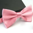 thumbnail image 1 of HOWEN Mens Bowtie PreTied Adjustable Necktie Solid Color Formal Wedding Party Tuxedo,Dark Pink, 1 of 7