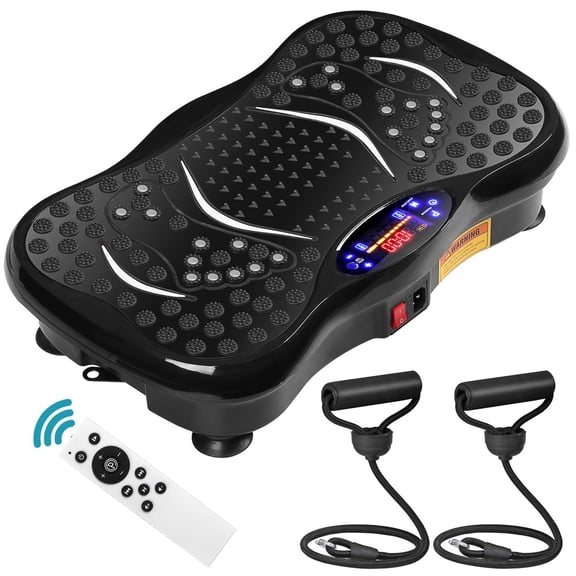 HOWEN Vibration Machine Plate Fitness Platform, Full Body Exercise for Weight Loss at Home, Compact Vibration Trainer with Remote Control and Programs
