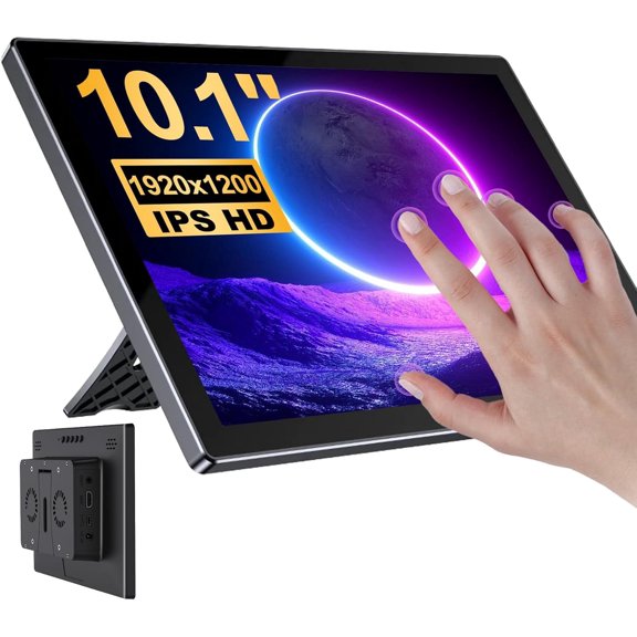 HOWENS 10.1 Inch Touchscreen for Raspberry Pi,5-Point 1920 * 1200 IPS touchscreen Portable Monitor with HDMI Interface Dual-Speaker for Raspberry Pi 5/4B/3B+/3B/B+ Jetson Nano Win11/10/8/7