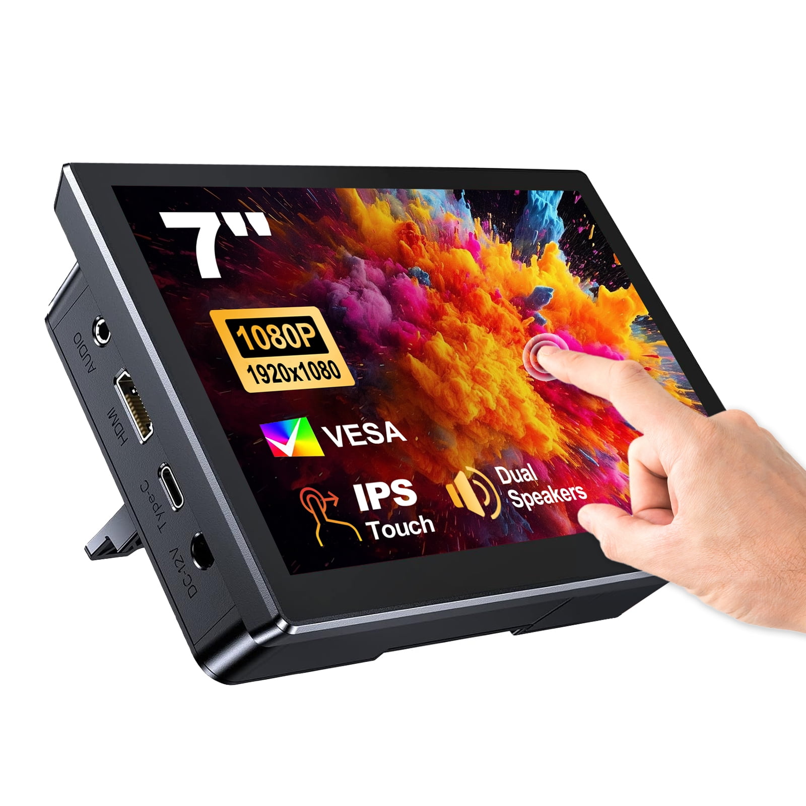 HOWENS 7 Inch Touchscreen Monitor, FHD 1920*1080 IPS LCD monitor Portable Touchscreen Monitor gamut 72%NSTC, Compatible with R Pi 5/4/3/2,Win10/8/7 Sansujyuku sansujyuku.com