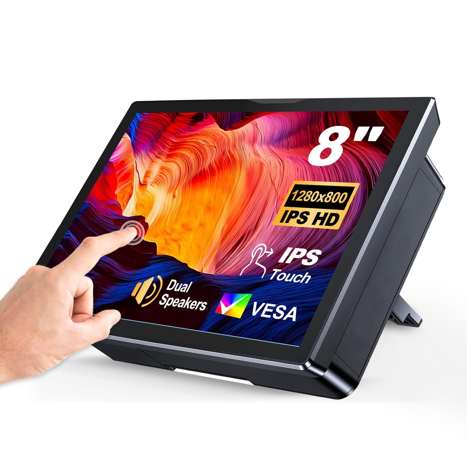 HOWENS 8 Inch Touchscreen Monitor, 16:9 IPS Screen FHD 1280*800 HDMI Monitor Compatible with R Pi 5/4/3/2 windows10/8/7 Sansujyuku sansujyuku.com