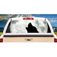 thumbnail image 1 of HOWL AT THE MOON Rear Window Graphic truck view thru vinyl decal back, 1 of 3