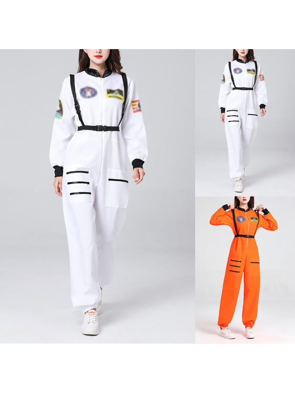 Adult Halloween Costumes Astronaut Uniform Cosplay Outfit Space Role Play Suit For Stage Performance Carnival Theme Party Event Halloween Costume XL
