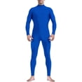 thumbnail image 1 of HOWPAY Adult Halloween Costumes Mens Plain Full Body Tight Bodysuit One Piece Cosplay Outfit Stretchy Jumpsuit For Men Stage Party Event Halloween Costumes L, 1 of 4