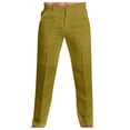 thumbnail image 1 of HOWPAY Baggy Pants Men Casual Loose Fit Elastic Waist Athletic Sweatpants with Pockets Straight Leg Solid Color Lightweight Lounge Pants Yellow XL, 1 of 5