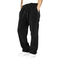 thumbnail image 1 of HOWPAY Baggy Sweatpants Boys Elastic Waist Open Bottom Baggy Wide Leg Lounge Sweat Pants with Pockets Solid Color Loose Track Pants Black, 1 of 6