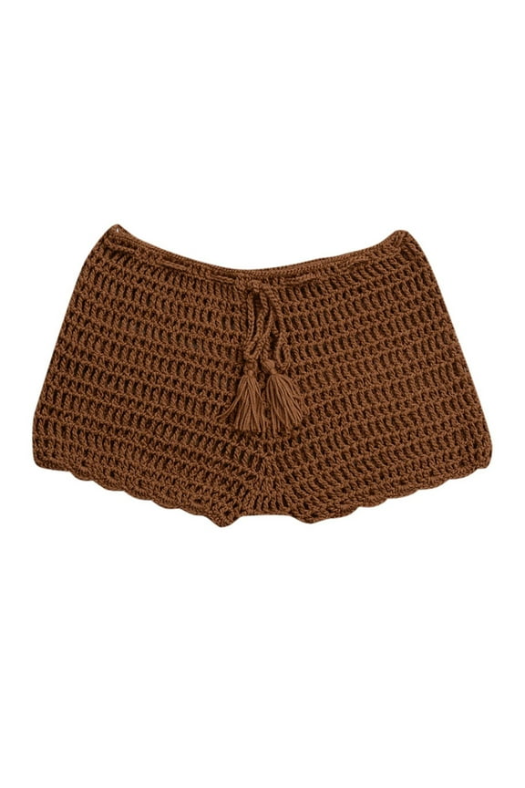 Bikini Bottoms Women Full Coverage Tummy Control Stretchy Basic Swim Briefs Solid Color High Waisted Beach Pool Bathing Suit Bottoms Coffee S