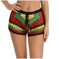 thumbnail image 1 of HOWPAY Bikini Bottoms Women High Waisted Hollow Out Crochet Basic Swim Shorts Full Coverage Causal Color Block Beach Pool Swimsuit Bottoms Black S, 1 of 9