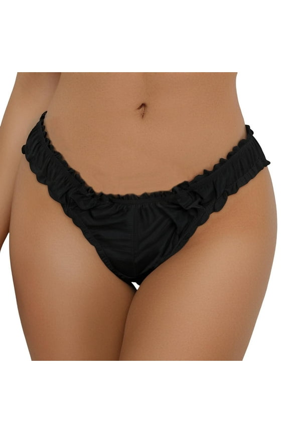 Bikini Bottoms Women Mid Waisted Tummy Control Basic Swim Briefs Solid Color Moderate Coverage High Cut Beach Pool Swimsuit Bottoms Black S