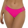 thumbnail image 1 of HOWPAY Bikini Bottoms Women Tummy Control Basic Swim Briefs Moderate Coverage High Cut Mid Waisted Solid Color Beach Pool Bathing Suit Bottoms Hot Pink M, 1 of 4