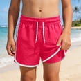 thumbnail image 1 of HOWPAY Boys Swim Trunks Quick Dry Elastic Waist Swim Shorts with Compression Liner Lightweight Breathable Stretch Casual Swim Bottom Hot Pink, 1 of 4