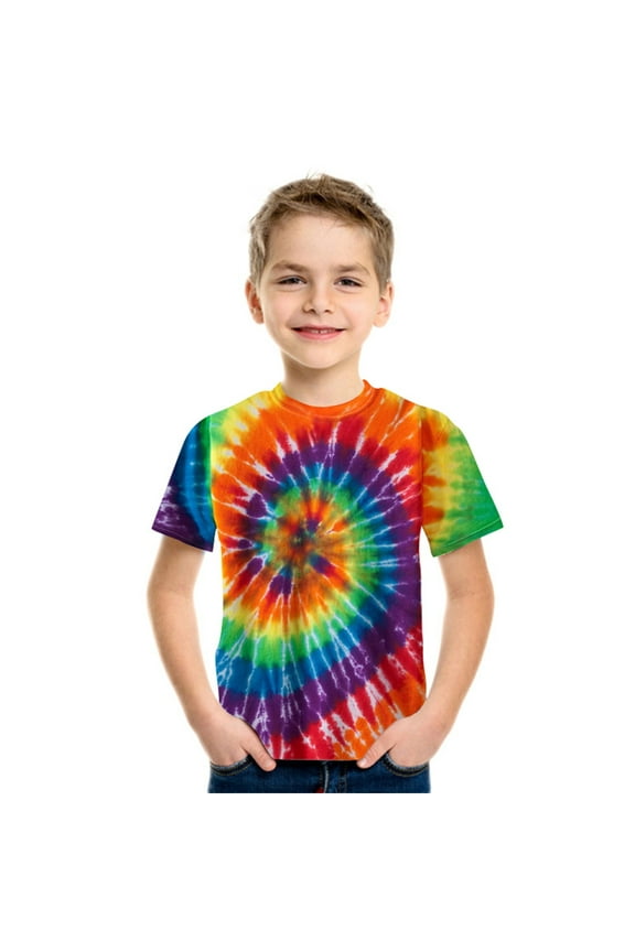 Boys T Shirts Print Short Sleeve Crew Neck Tee Loose Fit Stretch Causal Lightweight Shirts Oversized Summer Clothes J