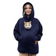 thumbnail image 1 of HOWPAY Cat Hoodie Women Pet Carrier Hoodies with Dog Pouch Warm Pullover Long Sleeve Zipper Kangaroo Pocket Cozy Comfy Sweatshirt Navy L, 1 of 9