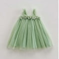 thumbnail image 1 of HOWPAY Dresses for Girls Sleeveless Solid Color Lightweight A-Line Flowy Mesh Princess Dresses Loose Fit Summer Party Casual Sundress Light Green, 1 of 4