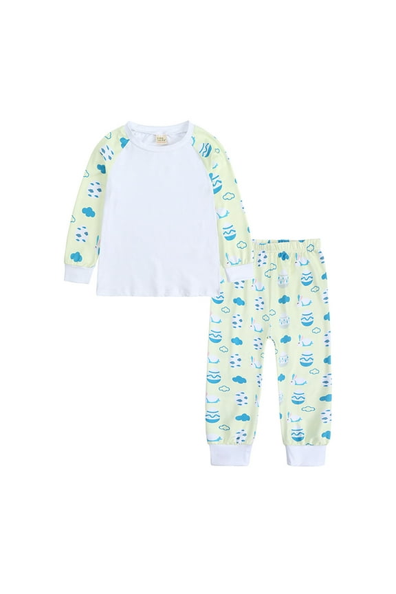 Easter Baby Boy Outfits Funny Bunny Print Crew Neck Long Sleeve Tops and Elastic Jogger Pants Pj Sets Comfy Causal 2 Piece Loungewear Green