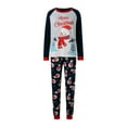 thumbnail image 1 of HOWPAY Family Matching Christmas Pajamas Snowman Graphic Crew Neck Long Sleeve Tops and Pants Sleepwear Outfits for Women Men Soft 2 Piece Xmas Pjs Sets Blue L, 1 of 8