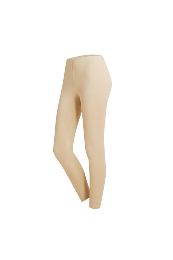 Lined Leggings Women Thermal Thicken High Elastic Waisted Tights Yoga Pants Warm Winter Stretchy Soft Running Workout Leggings Beige L
