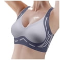 thumbnail image 1 of HOWPAY Full Coverage Bras for Women Push up Wireless No Underwire Adjustable Straps Supportive Smooth Sports Bralettes Comfortable Soft T-Shirt Bra Blue L, 1 of 9