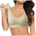 thumbnail image 1 of HOWPAY Full Coverage Bras for Women No Underwire Push up Wireless Supportive Stretch Sports Pullover Bralettes Comfortable Soft Underwear Light Green XL, 1 of 8