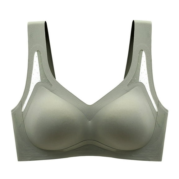 HOWPAY Full Coverage Bras for Women No Underwire Wireless Push up Smooth Supportive Sports Stretch Pullover Bralettes Comfortable Soft Underwear Green XXXXXL
