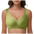 thumbnail image 1 of HOWPAY Full Coverage Bras for Women Wireless Push up No Underwire Supportive Stretch Sports Pullover Bralettes Comfortable Soft Underwear Light Green M, 1 of 9