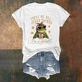 thumbnail image 1 of HOWPAY Funny Graphic Tees for Women First of All Jesus Thinks I'm A Delight T-Shirts Funny Christian Shirts Frog Graphic Tees Summer Tops White XXL, 1 of 3