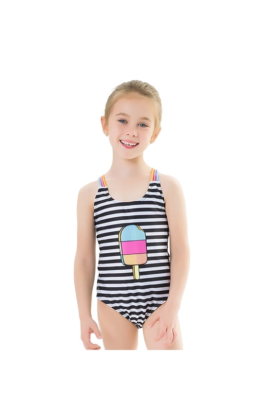 Girls Swimsuit One Piece Summer Sleeveless Spaghetti Strap Bathing Sports Tankini Set for Beach Pool Soft Casual Stretch Swimwear White