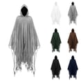 thumbnail image 1 of HOWPAY Halloween Capes For Adults Grim Reaper Hooded Robe Cape Zombie Skeleton Cosplay Outfit Medieval Vintage Role Play Fancy Dress For Party Halloween Costumes One Size, 1 of 5