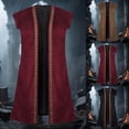 thumbnail image 1 of HOWPAY Halloween Costumes for Men Renaissance Pirate Long Embroidered Vest Medieval Cosplay Outfit Stage Performance Fancy Wear Halloween Costumes XXL, 1 of 9