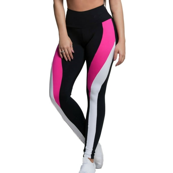 HOWPAY High Waisted Leggings for Women Tummy Control Lifting Workout Running Yoga Pants Solid Color Stretchy Tights Leggings Soft Comfortable Baggy Sweat Pants Hot Pink L