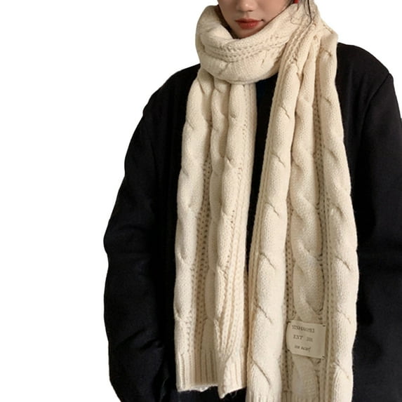 HOWPAY Lightweight Scarf for Women Ribbed Knit Thick Long Blanket Solid Color Oversized Shawl Wraps Cold Weather Warm Cozy Fall Winter Scarves