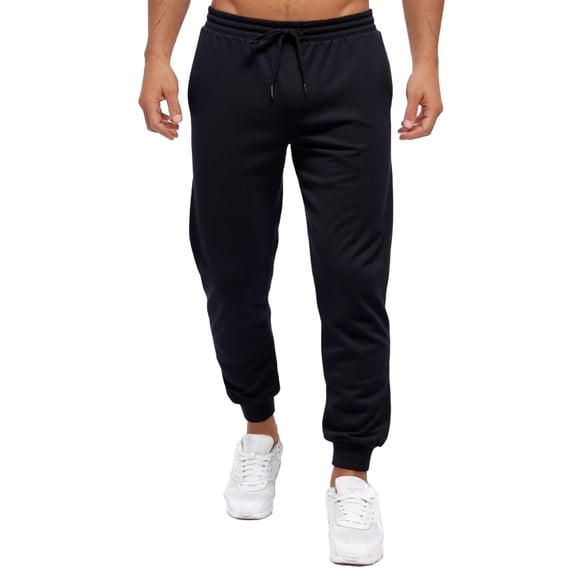 HOWPAY Lounge Pants for Men Loose Fit Solid Color Elastic Waist Workout Pants with Pockets Stretchy Lightweight Wide Leg Soft Casual Slacks Black XXL