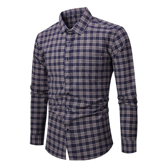 HOWPAY Mens Dress Shirt Long Sleeve Slim Fit Formal Shirt Button down Stretch Classic Solid Color Business Casual for Wedding and Office Fall Clothes Dark Gray L