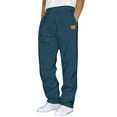 thumbnail image 1 of HOWPAY Mens Lounge Pants Solid Color Loose Fit Elastic Waist Workout Pants with Pockets Stretchy Lightweight Straight Leg Soft Casual Slacks Blue L, 1 of 3