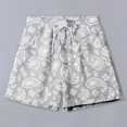 thumbnail image 1 of HOWPAY Mens Swim Trunks Summer Hawaiian Print Quick Dry Elastic Waist Beach Shorts with Pockets Casual Loose Fit Bathing Suit Light Gray XXL, 1 of 7