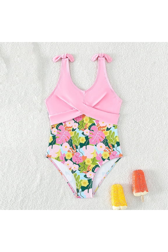 One Piece Swimsuit Girls Cute Sleeveless Quick Dry Bathing Suit Cut Out Bikini Sets Beach Vacation Casual Soft Summer Swimwear Red