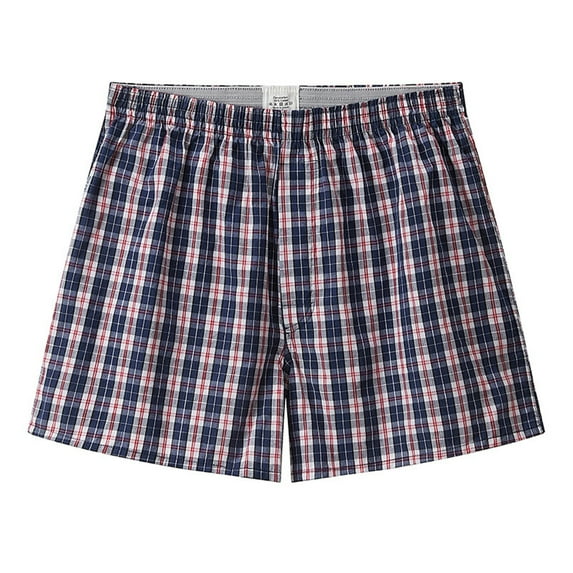 HOWPAY Pajama Shorts Women Plaid Print Summer Casual Loose Fit Elastic High Waisted Pj Bottoms Baggy Stretchy Lightweight Lounge Shorts Purple L
