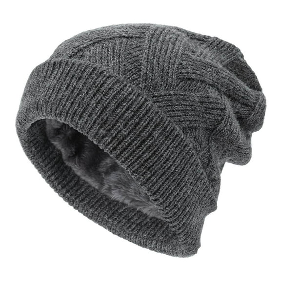 HOWPAY Slouchy Beanie for Women Men Oversized Windproof Solid Color Knitted Chunky Winter Hats for Cold Weather Soft Warm Ski Stocking Unisex Cuffed Cap