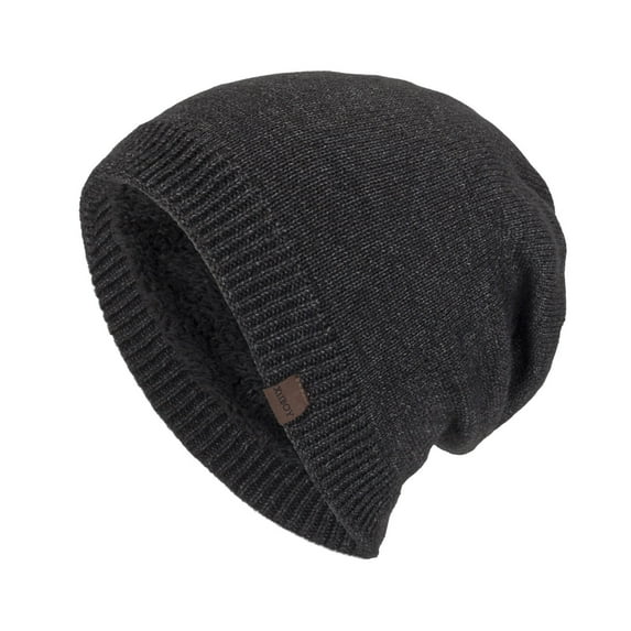 HOWPAY Slouchy Beanie for Men Women Oversized Windproof Knitted Chunky Solid Color Winter Hats for Cold Weather Soft Cozy Unisex Cuffed Skull Caps