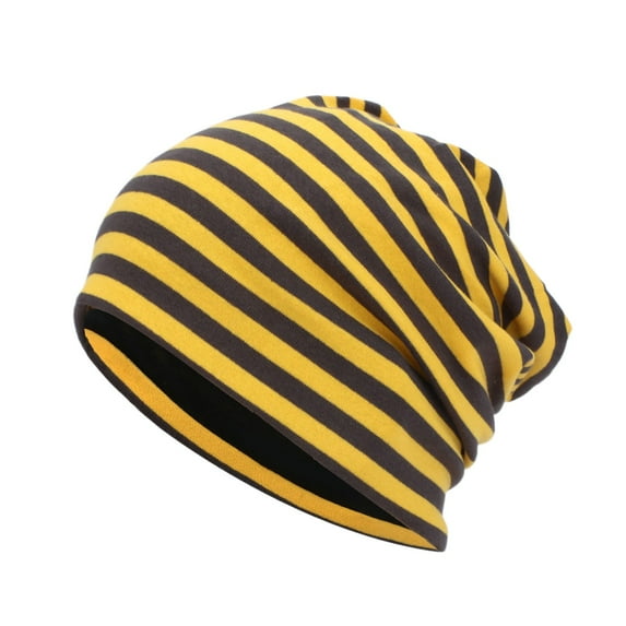 HOWPAY Slouchy Beanie for Women Men Oversized Windproof Striped Knitted Winter Hats for Cold Weather Soft Warm Unisex Skull Caps