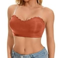 thumbnail image 1 of HOWPAY Strapless Bras for Women No Underwire Supportive Push up Wireless Full Coverage Stretch Invisible Bralettes Comfortable Soft Underwear Brown M, 1 of 5